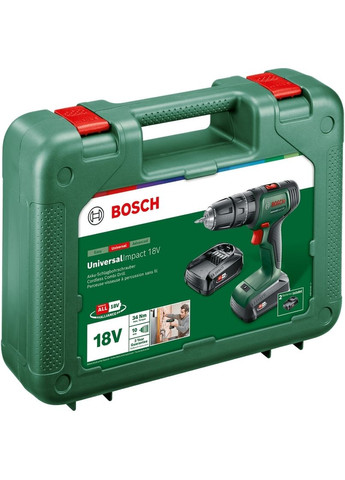 Шуруповерт-дрель аккумуляторная UniversalImpact 18В (0.603.9D4.102) Bosch (360428269)
