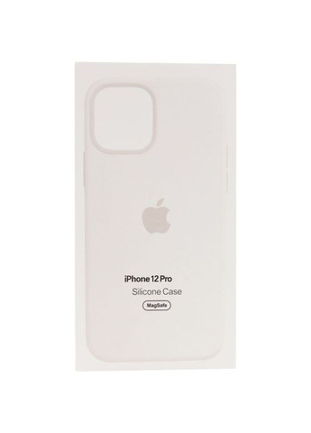Чохол Silicone case (AAA) з Magsafe та анімацією для Apple iPhone 12 Pro / 12 (6.1\") Білий Epik (372499487)