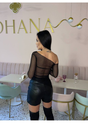 Жіночий асиметричний топ із сіткою Avanti (370604117)