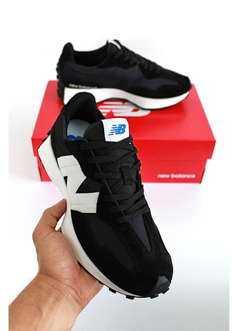 Черные демисезонные кроссовки мужские black-white вьетнам New Balance 327
