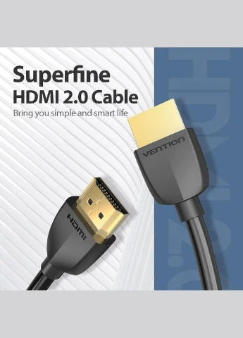 Тонкий HDMI 2.0 кабель Slim Portable в оплетке 2 м (AAIBH) Vention (300524075)