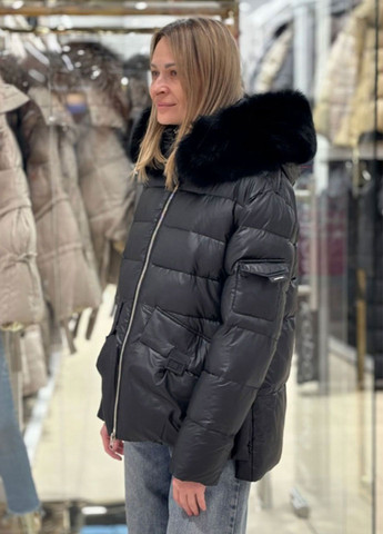 Черный зимний Пуховик ZLLY