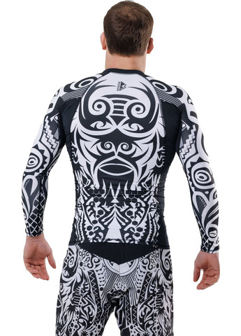 Рашгард Polynesian Mask long sleeve black (021947) Berserk Sport (292579203)