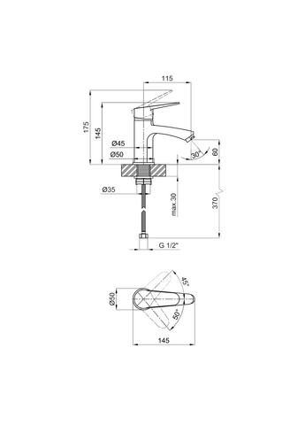 Змішувач для раковини Nicole (k35) LDNIC001FCRM21880 Chrome LIDZ 001F (346492384)
