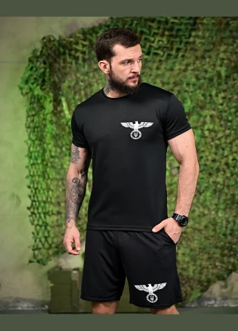 Летний комплект Killer Black из Coolmax 100% полиэстер с принтом DTF Black No Brand (339597136)