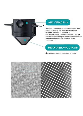 Пуровер/воронка/фільтр Semi Coffee Maker багаторазова, Brown для ручного заварювання кави Semi Line (324608796)