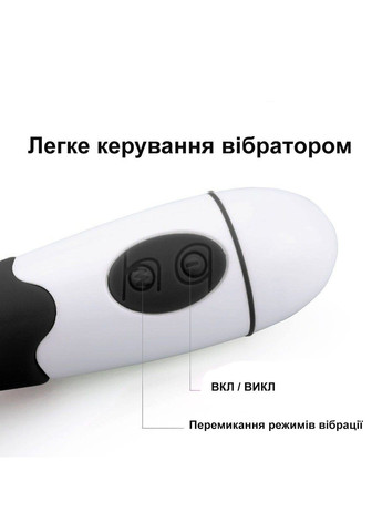 Вагінально-кліторальний вібратор (USB, чорний) We Love (284279367)