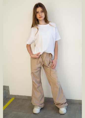 Бежевые коктейльный, спортивные, пляжный, повседневный, кэжуал демисезонные клеш, карго, палаццо брюки IRmAS