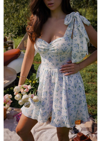 Блакитна кежуал сукня Larionoff з квітковим принтом