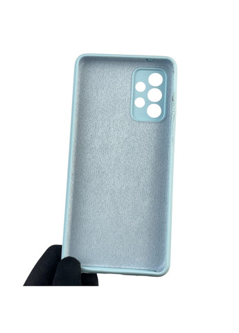 Чохол для Galaxy A72 (SM-A725F) силіконовий з мікрофіброю нековзний на самсунг а72 блакитний Samsung (366386090)