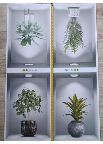 Виниловые наклейки 4 вазона (лист 60 х 90 см ) Б67-6 FZHH-AB No Brand (356767873)