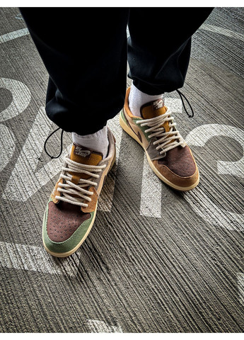 Коричневі Осінні кросівки чоловічі і жіночі nike air jordan retro 1 low og zion williamson voodoo | найк аір джордан ретро 1 коричневі No Brand