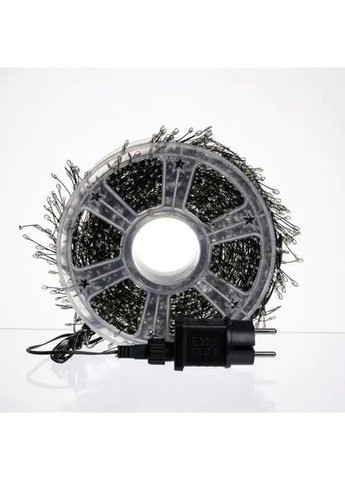 Новогодняя гирлянда комнатная роса Хвойная лапа 50 м 1500 LED зеленый провод Синее сияние D1500L50MGBL Garlando (370373274)