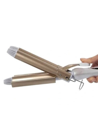 Плойка для завивки волосся Gemei GM-1988-25 3 хвилі керамічне покриття 45 Вт білий (2390000040) No Brand (344465688)