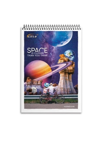 Блокнот "Gold " А6/48арк. /СБВ-17/ №6774 спіраль верхня (15/315) BRISK (393776730)