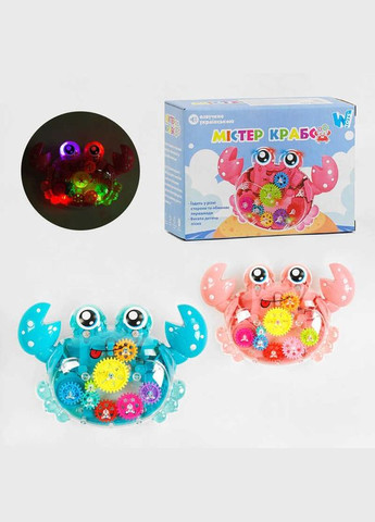 Музична іграшка "Містер Крабс" ТК 41772 WToys, на укр.яз., звук, світло, колесо вільного ходу, в коробці (6946615047815) Рожевий No Brand (306431971)