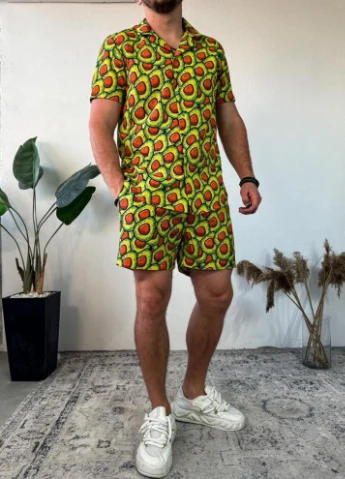 Пляжний костюм сорочка шорти літо пляж море No Brand (335013423)