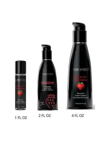 Лубрикант съедобный Wicked Strawberry Flavored со вкусом клубники, 60 мл Wicked Sensual Care (298936488)