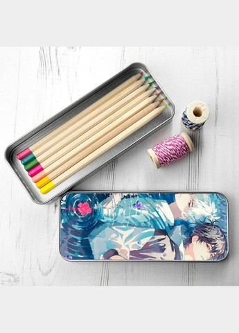 Пенал школьный для мальчика и девочки металлический Аниме Агенты Времени #02 7*18 см Silver No Brand (309159472)