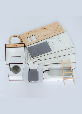 Набір лялькових меблів для Барбі "Ванна Еко" (kmb001eco) NestWood (303632975)