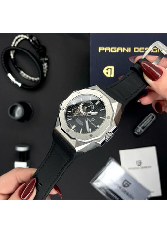 Чоловічий годинник Pagani Design YS010 Silver-Black PD (356173347)