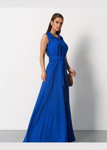 Синя повсякденний сукні сукня-сорочка ISSA PLUS однотонна