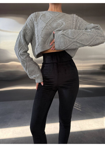 Женские теплые велюровые лосины в рубчик No Brand (369740440)