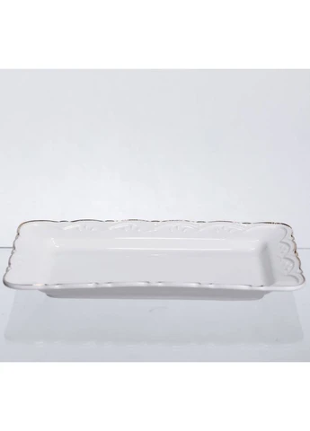 Блюдо сервировочное HP-HK-C12 фарфоровое 25х15 см Белый Yiwu (395414288)