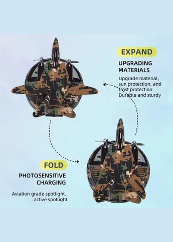 Ароматизатор салону автомобіля Y-6 "Винищувач" на сонячній батареї, Pixel-blue VHG (360771950)