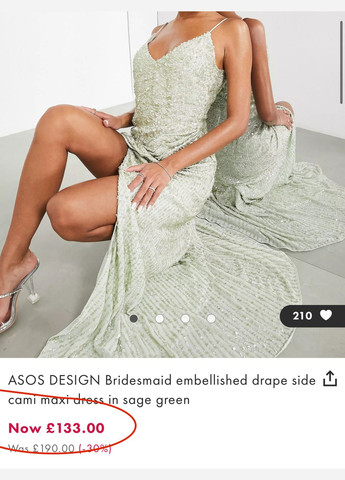 Серо-зеленое платье макси с пайетками Asos