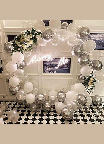 Кругла металева арка для декору фотозони 2 м, біла, для весіль та свят No Brand (301088064)