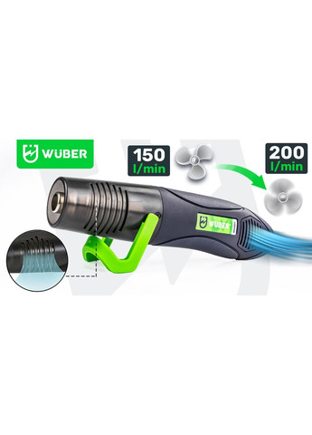 Фен будівельний портативний 350Вт 350°C з регулюванням температури Wuber (366970095)