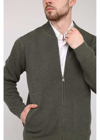 Кофта на блискавці чоловіча колір хакі ЦБ-00283238 Yuki (366198042)