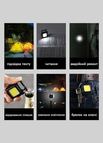 Ліхтарик карабін Keychain Light W5130 магнітний 7 режимів COB (279554647)