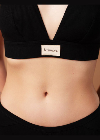 Чёрный триэнджел бюстгальтер slz25301214 черный Brabrabra без косточек вискоза