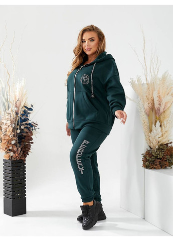 Теплый женский костюм на флисе цвет хаки New Trend (304988606)