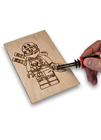 Фанера для обжига 4 мм с нанесенным рисунком "Ниндзяго". Формат А5. Художественная тонировка. KOGOTOK (335056212)