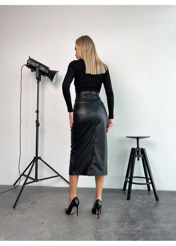 Жіноча спідниця з екошкіри No Brand (363234445)