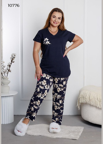 Прозорий комплект жіночий футболка та штани Lady