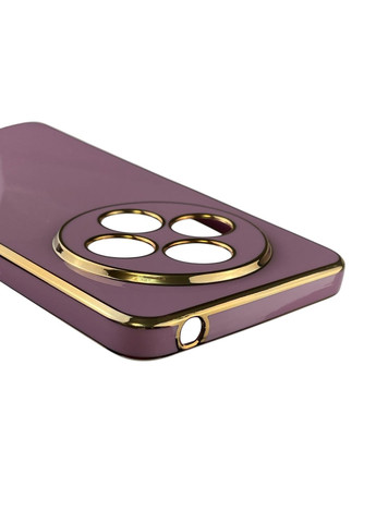 Чохол для Redmi 14C жіночий із золотою окантовкою із захистом камери на сяомі редмі 14с чорничний Xiaomi (366019404)