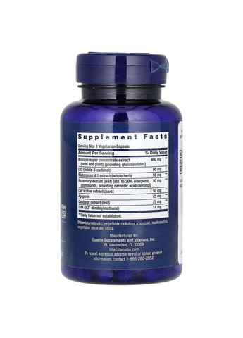 Экстракт растений семейства крестоцветных тройного действия Triple Action Cruciferous Vegetable Extract 60 Life Extension (361115913)