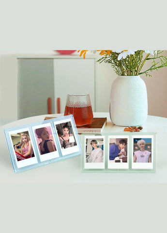 Фоторамка на 3 фото прозрачная для Instax Mini Зеленый Fujifilm (329191975)