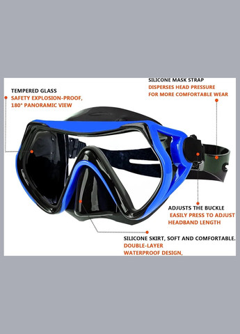 Маска панорамна для дайвінгу Findway Black No Brand (335878219)