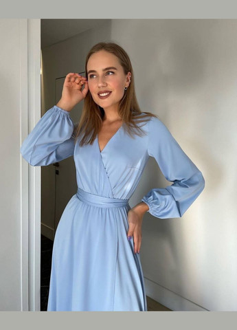 Голубое платье Garna однотонное