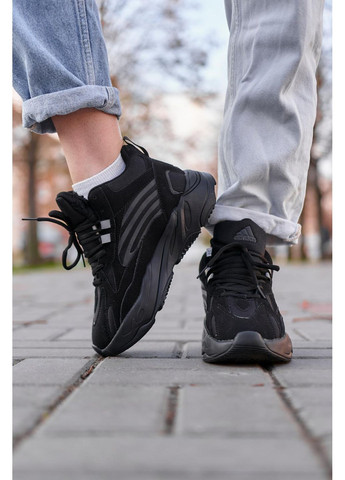 Черные зимние кроссовки мужские adidas yeezy boost 700 v2 winter black адидас изи буст No Brand