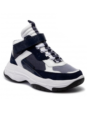 Синие демисезонные мужские кроссовки-хайтопы Calvin Klein Jeans