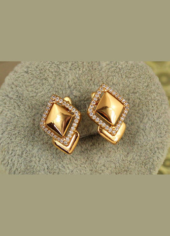 Сережки тінь ромба 1,9 см золотисті Xuping Jewelry (326599652)