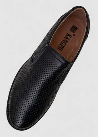 Темно-синие туфли мужские с перфорацией KangFu