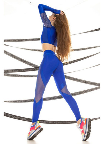 Спортивні легінси з сіткою TOTALFIT LG16-C56 blue (298142461)
