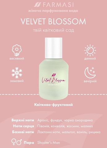 Женская парфюмерная вода Velvet Blossom 50 мл Farmasi (282934770)